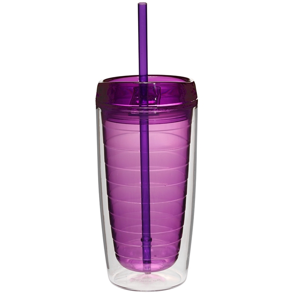 Black, Coral, Purple, Teal - 16 oz Acrylic Tumblers with Straws and Li –  Earth Drinkware