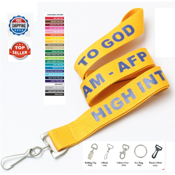 High Quality Polyester 5/8" Lanyards Printed With Your Logo Name /Text 100 QTY 
