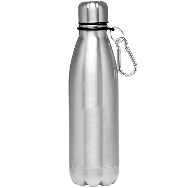 26 Oz Stainless Steel Sports Water Bottle w/ Carabiner Hook