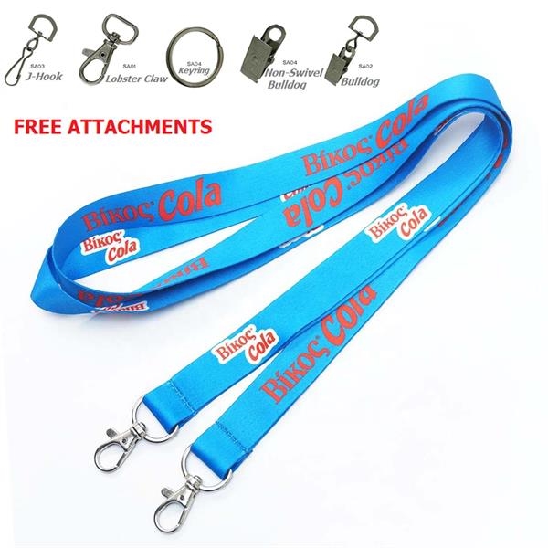 Dye Sublimation Lanyard With Two Clips for Face Mask Mockup Add