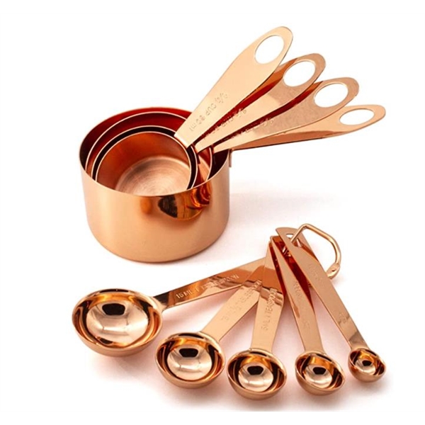2 Lb Depot Copper Measuring Cups & Spoons Set: 14 Pcs, Stainless Steel, 6.3  H 27.95 L 9.84 W - Kroger