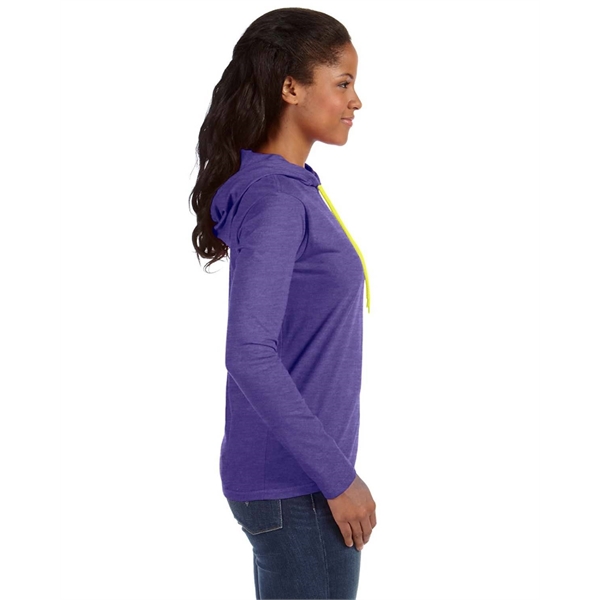 Anvil Ladies' Lightweight Long-Sleeve Hooded T-Shirt | EverythingBranded USA