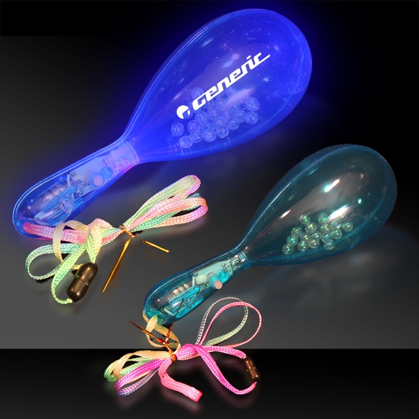 Blue 6" Mini Glow LightUp Maraca EverythingBranded USA
