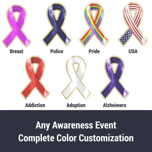 Custom Awareness Ribbon Pin Colors and Awareness Ribbon Meanings