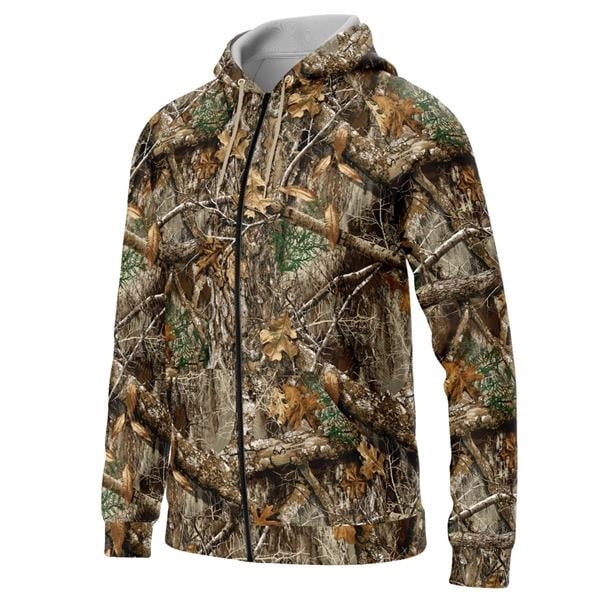 TUFGear Realtree Hunting Raglan Camo Zipper Hoodie Pocket