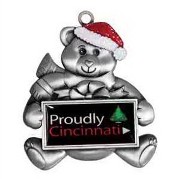 Express Vibraprint® Teddy Bear Holiday Ornament