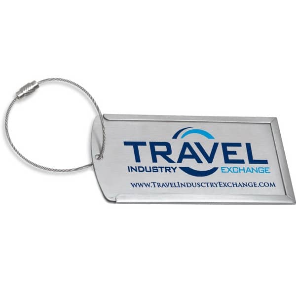 Prestige Brushed Metal Luggage Bag Tag EverythingBranded USA