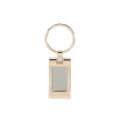 Sterling Silver Plated Rectangle Keyring