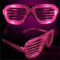 Pink Light-Up LED Slotted Glasses
