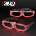 Sound Reactive LED Red Party Shades, 80s Style
