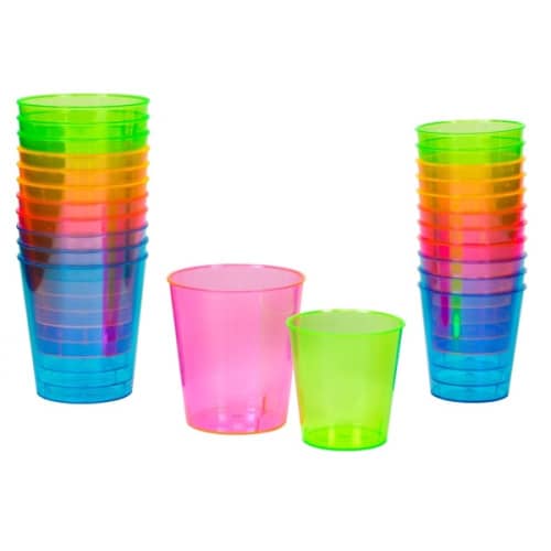 Dazzle Neon Plastic Shot Glasses, 1 oz., 12pack EverythingBranded USA