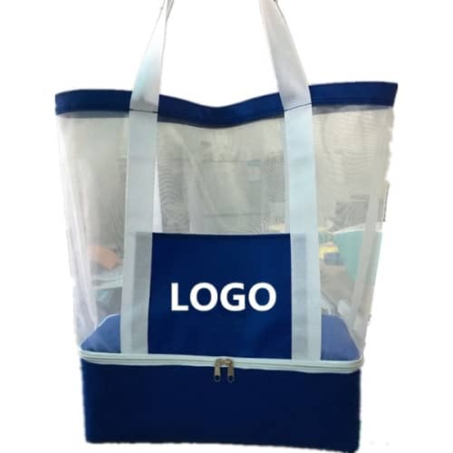 Custom Branded Beach Cooler Tote Bag with Insulated Bottom