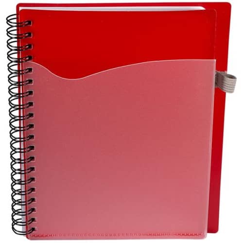 Polypro Notebook with Clear Front Pocket EverythingBranded USA