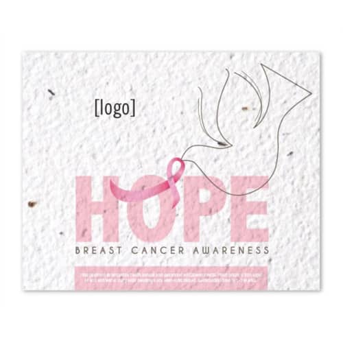 Breast Cancer Awareness Seed paper postcard