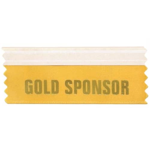 GoldSponsor Ribbons 4"L x 1.625"W Badge Ribbon EverythingBranded USA
