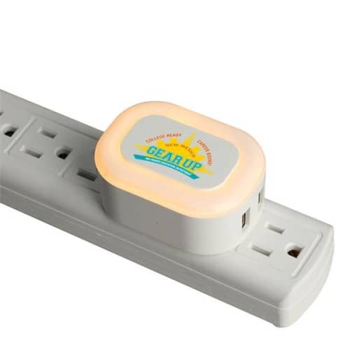 LED Night Light Wall Charger With Collapsible Plug