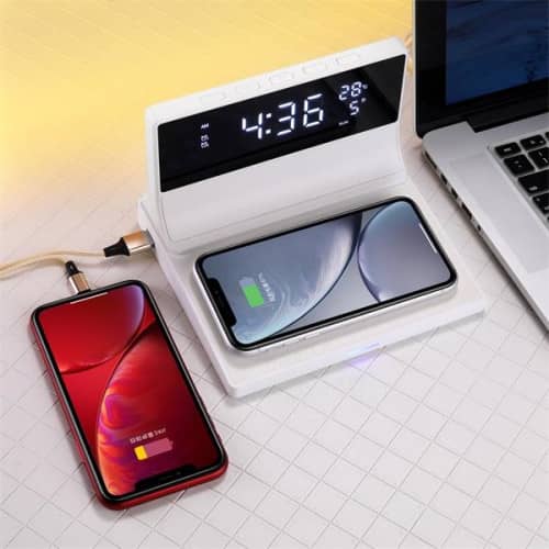 Qi Certified 15W Wireless Charger And LED Digital Clock With