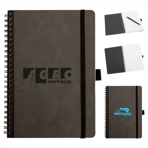 Faux Leather SpiralBound Notebook By Trilogy EverythingBranded USA