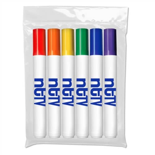 Broadline Washable Markers In Plastic 6 Pack EverythingBranded USA