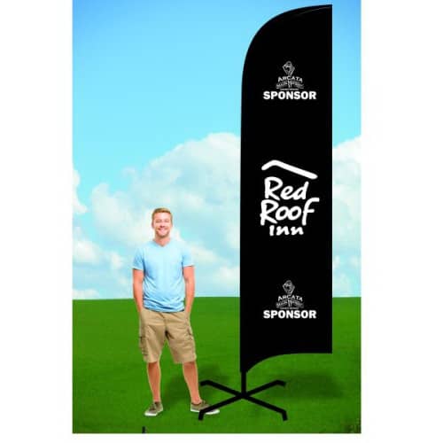 11ft Custom Flag with X Stand-single