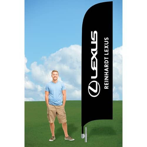 Double-Sided 11' PromoFlag w/ Ground Stake - Dye Sublimated