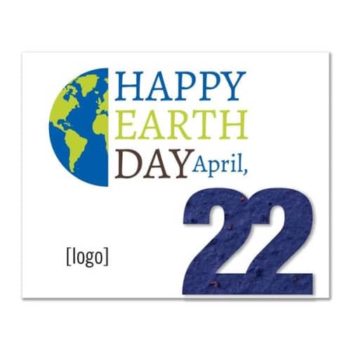 Earth Day Seed Paper Shape Postcard EverythingBranded USA