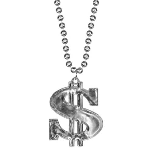 Silver Dollar Sign Beads EverythingBranded USA