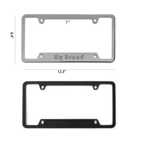 Stainless steel License Plate Frame4 Holes EverythingBranded USA