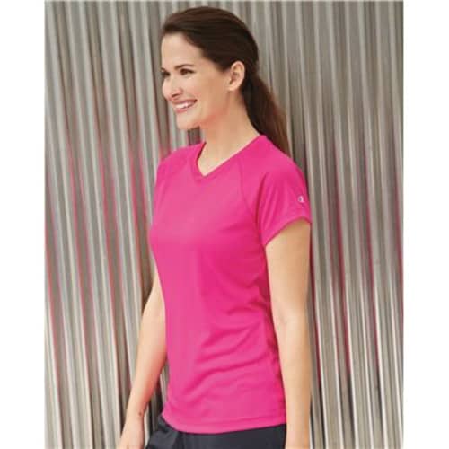 Champion Double Dry Women's V-Neck Performance T-Shirt | EverythingBranded  USA