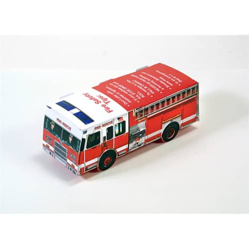 Foldable Diecut Fire Truck,Full Color Digital EverythingBranded USA