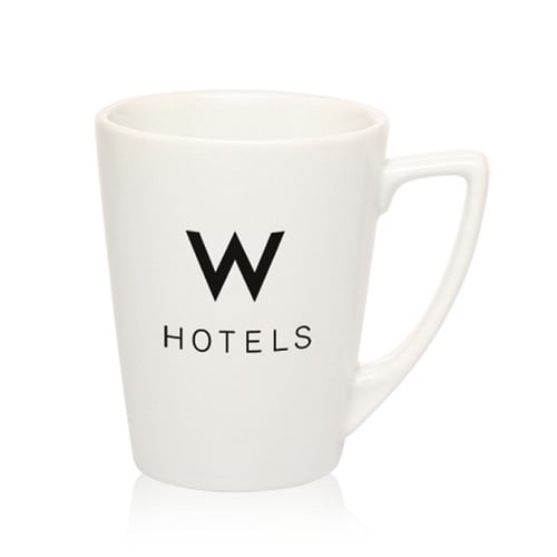 Latte Writing (Black on White) Latte Cup / Coffee Mug (12 oz.)