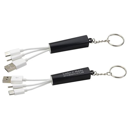 Arleta 3-in-1 magnetic key ring and charging cable | Order Swag