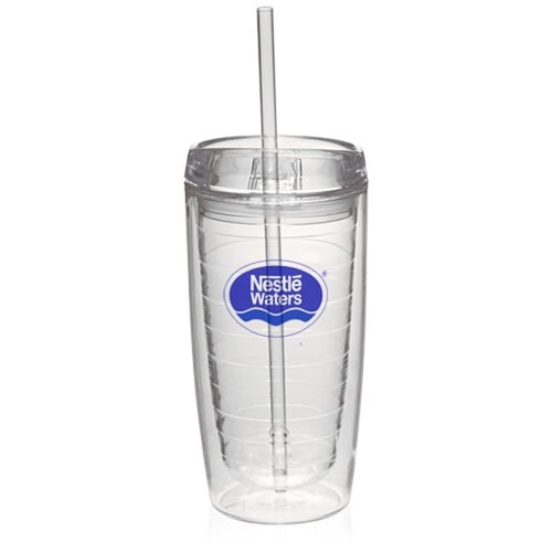 16oz Capybara Tumblr With Straw Clear Acrylic Double Wall Cup Iced