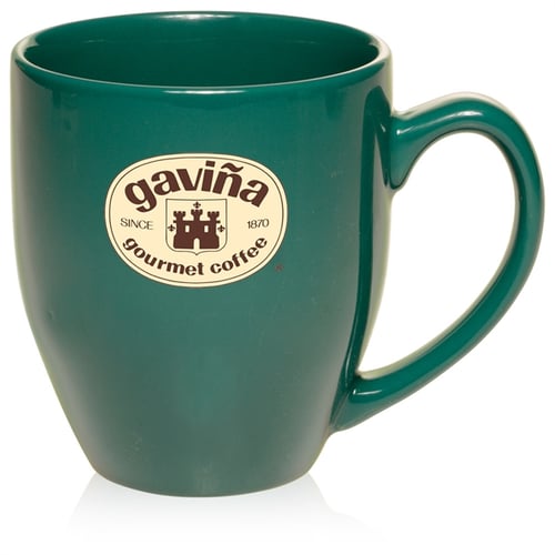 Hot Cocoa Personalized Vintage 16 oz. Bistro Mug - Aqua