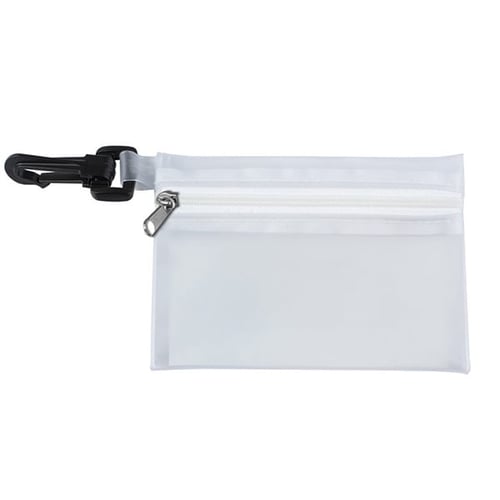 Translucent Zipper Storage Pouch with Plastic Hook