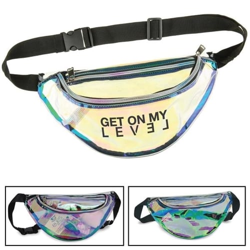 Clear Reflective Holographic Fanny Pack EverythingBranded USA