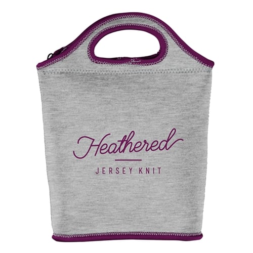 Venti Heathered Jersey Knit Neoprene Lunch Bag