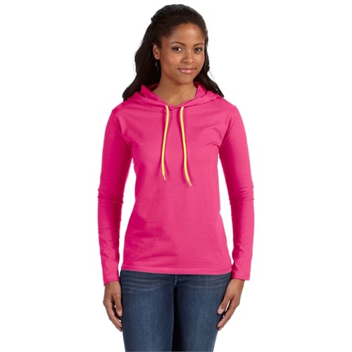 Anvil Ladies' Lightweight Long-Sleeve Hooded T-Shirt | EverythingBranded USA