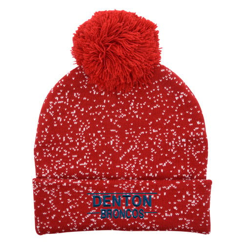 Speckled Pom Beanie With Cuff