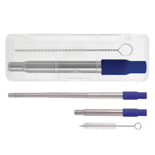 Hurley Collapsible Stainless Steel Straw In Travel Case