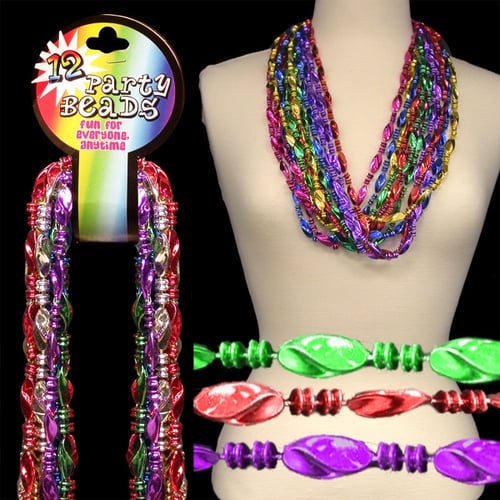 Custom Mardi Gras Party Beads Necklace