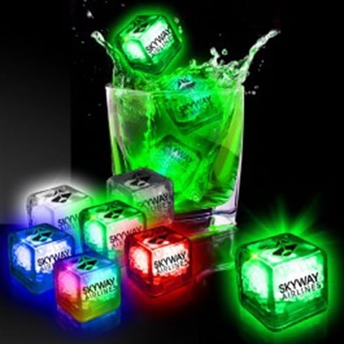 Imprinted Liquid Activated Light Up Ice Cubes- Variety of Co