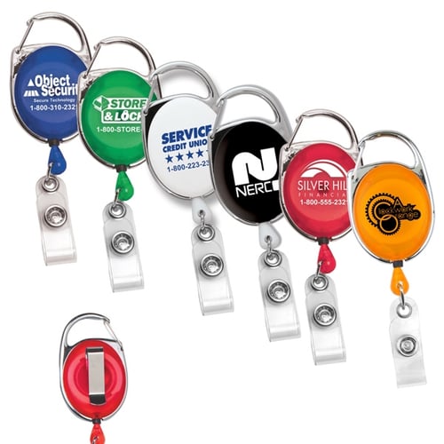 Shop for and Buy Carabiner Clip with Retractable Badge Holder