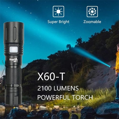 humor Jeg har en engelskundervisning tavle 3000 Lumens Zoomable LED Flashlight Extremely Bright USB-C |  EverythingBranded USA