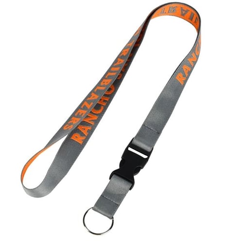 Portachiavi Miami Hurricanes Con Moschettone - Cordino Bicolore Verde, Serigrafato, Ufficiale NCAA