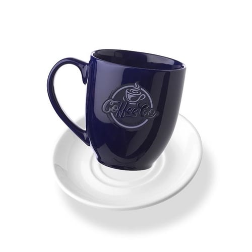 Bistro ceramic coffee mugs 10 oz. glossy coffee mug