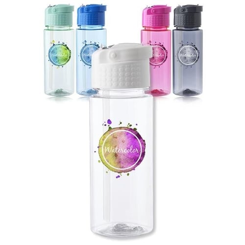 17 oz Transparent Plastic Water Bottle w/ Carrying Handle