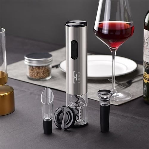 Veneto 4-Piece Electric Wine Opener Gift Set Includes Electr