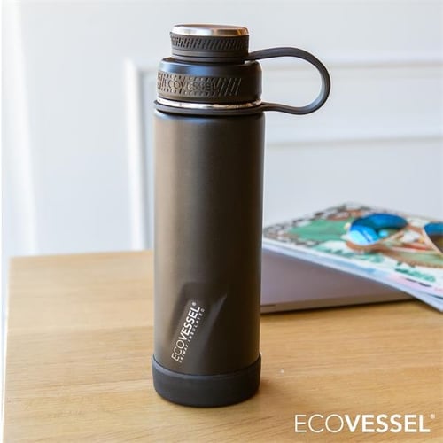 The Boulder - Insulated water bottle with strainer (24 oz) – River