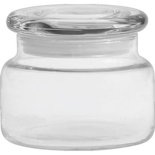 8 oz Glass Candle Jar with Flat Glass Lid